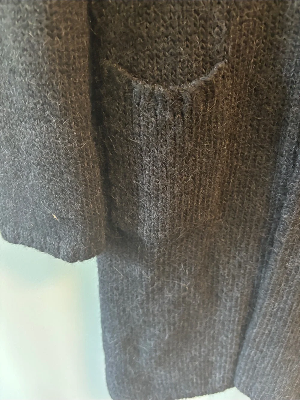 J. Crew Dark Gray sz small alpaca Wool-Blend duster open cardigan sweater EUC